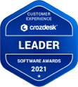 Crozdesk Customer Experience Software Leader Badge